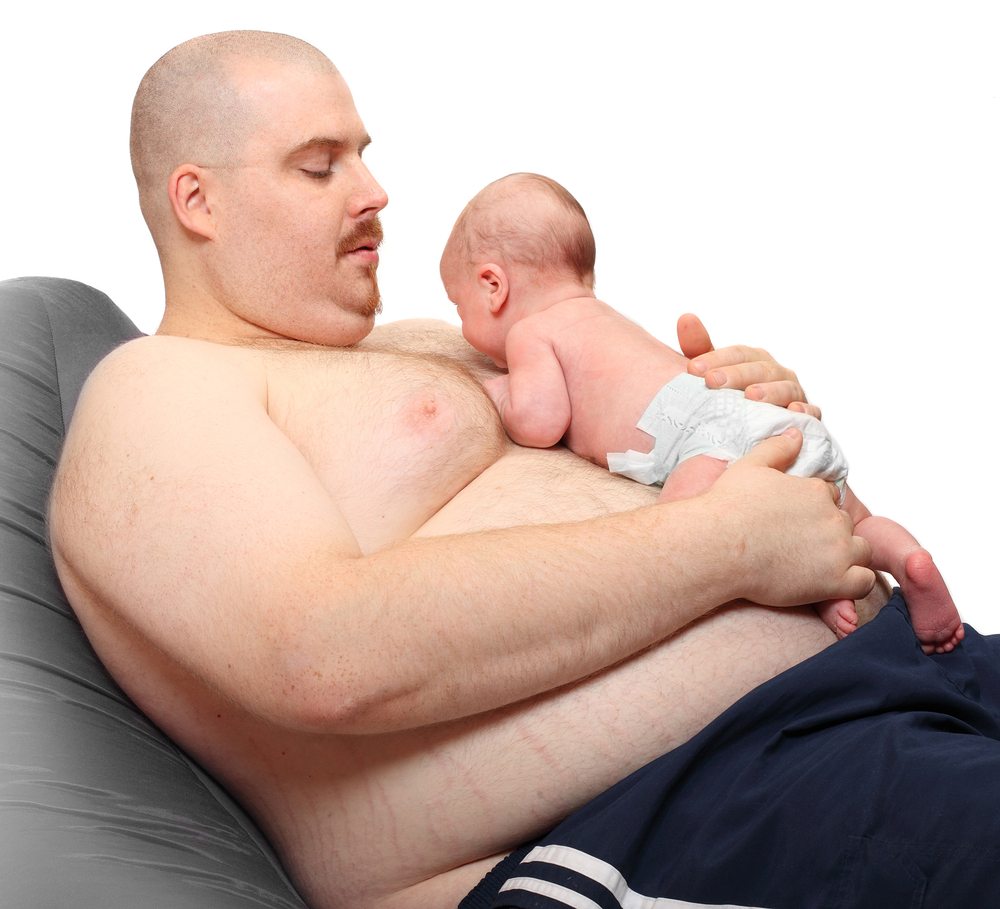 Obesity has genetic components.  Look out little guy.