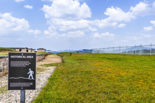 Mass Graves of some of the 1 million or more individuals murdered during the Rwanda genocide. Butare, Rwanda.