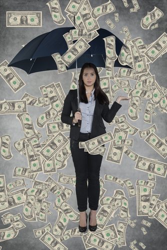 J.K. Rowling makes it rain.