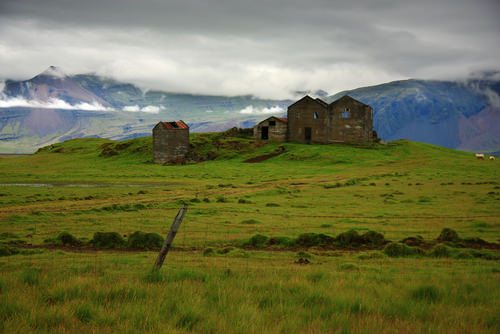 An abandoned farm in Iceland. Probably a Viking farm.