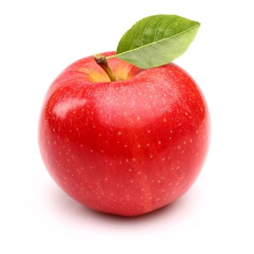 Red Apple with Green leaf