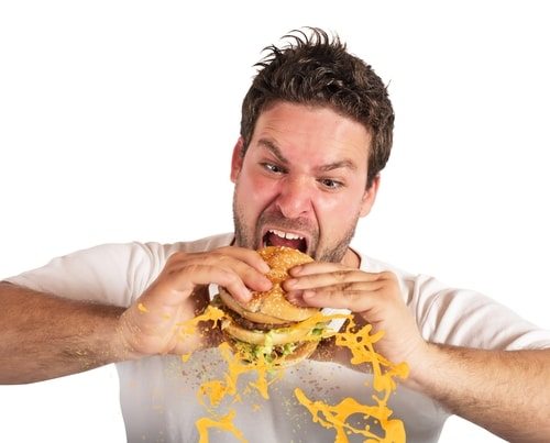 Not sure what this guy's issue is. I'm going to lump it in with Eating Disorder Not Otherwise Specified. Misplaced food anger!