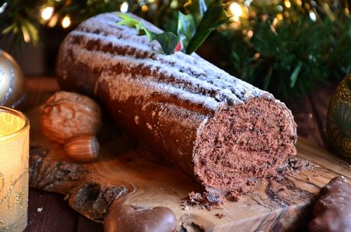 Yule. The Yule log is now a delicious treat.