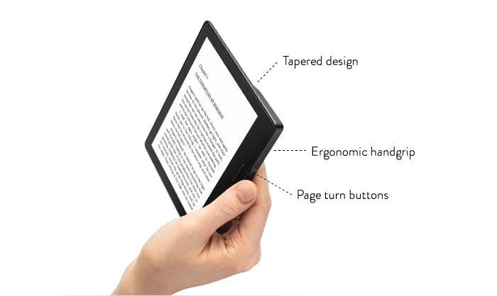 The Kindle Oasis has a high resolution screen. Sweet!
