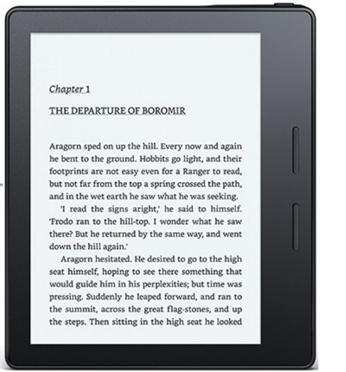 the Kindle Oasis is in Black and White