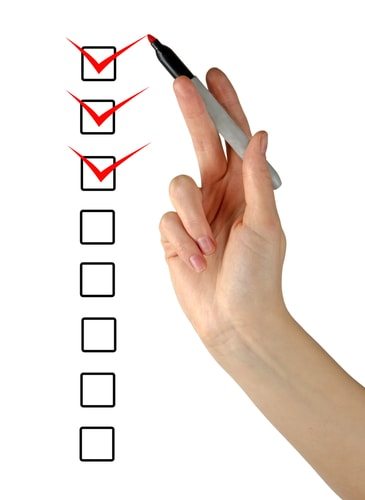 Oh my a pretty girl with a checklist. What a surprise.